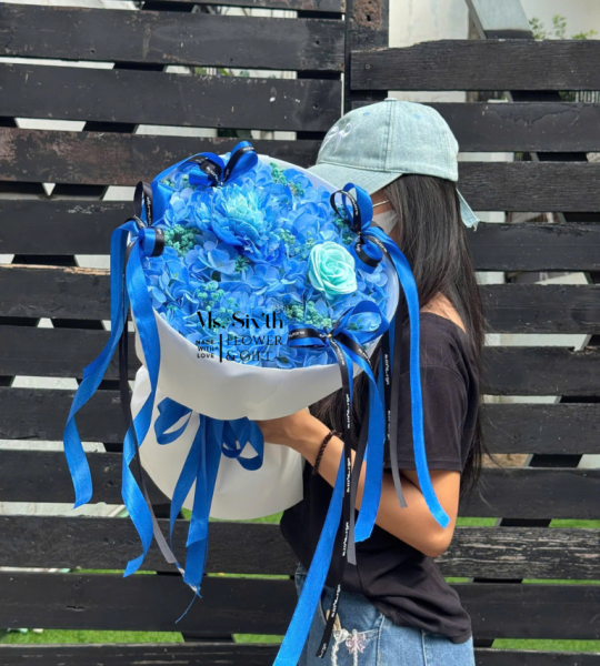 Cẩm Tú Cầu Size S Mix Tone Xanh Dương