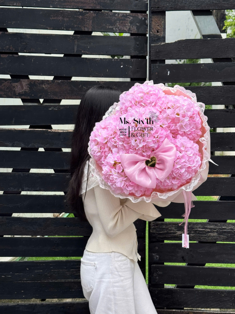 Cẩm Tú Cầu 6 Bông, Ren Tấm