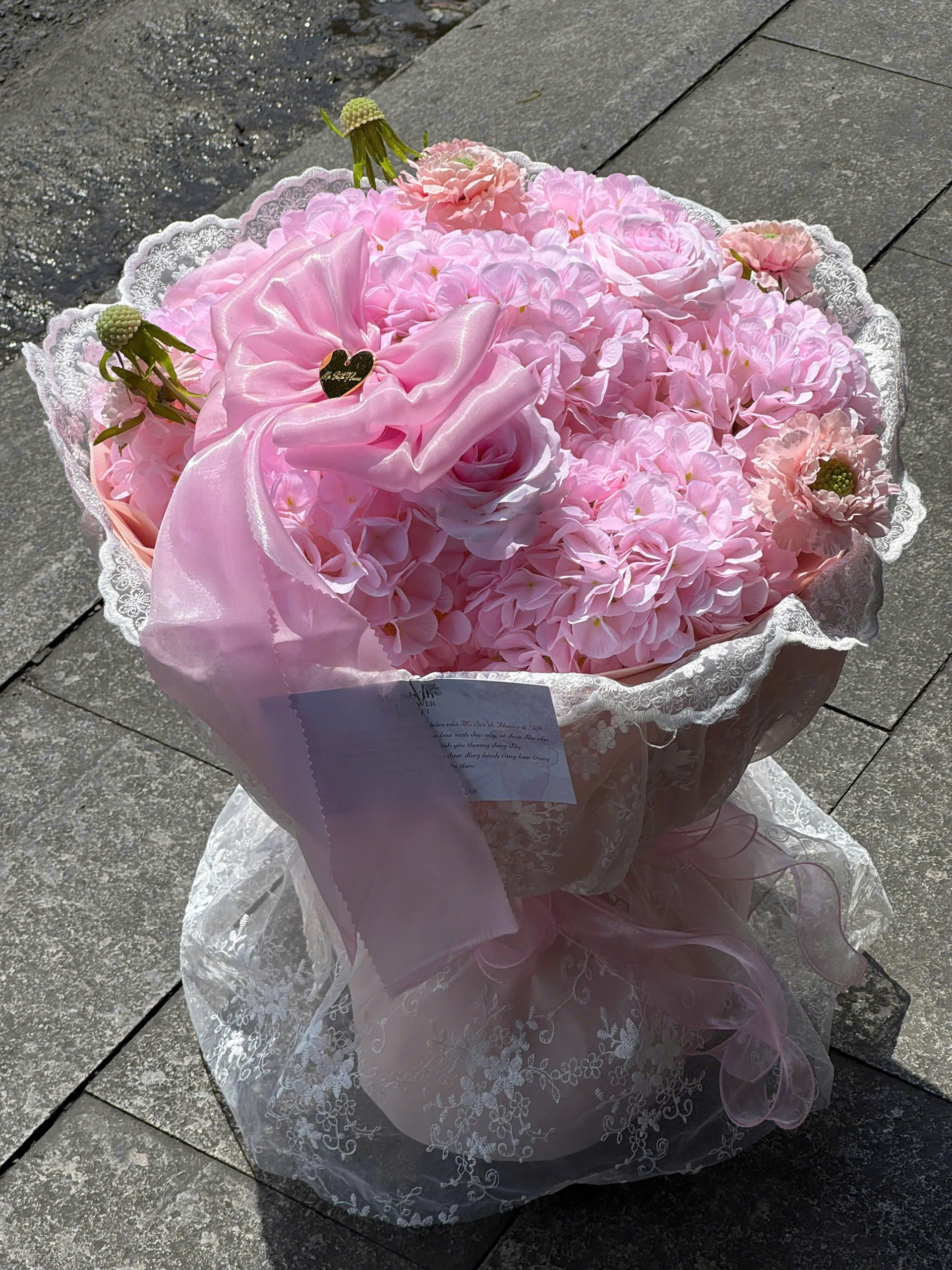 Cẩm Tú Cầu Mix Hoa Tulip, Scabiosa Size M+