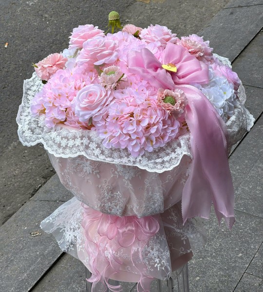 Cẩm Tú Cầu Mix Hoa Tulip, Scabiosa Size M+