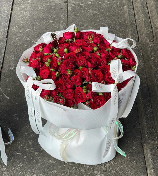 Hoa Tươi - Hoa Hồng Chùm Màu Đỏ - Size S