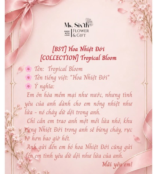Hoa nhiệt đới size M+