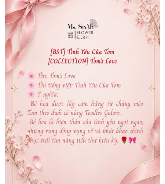 Bó hoa nhiệt đới size M -  Bản Tình Yêu của Tom