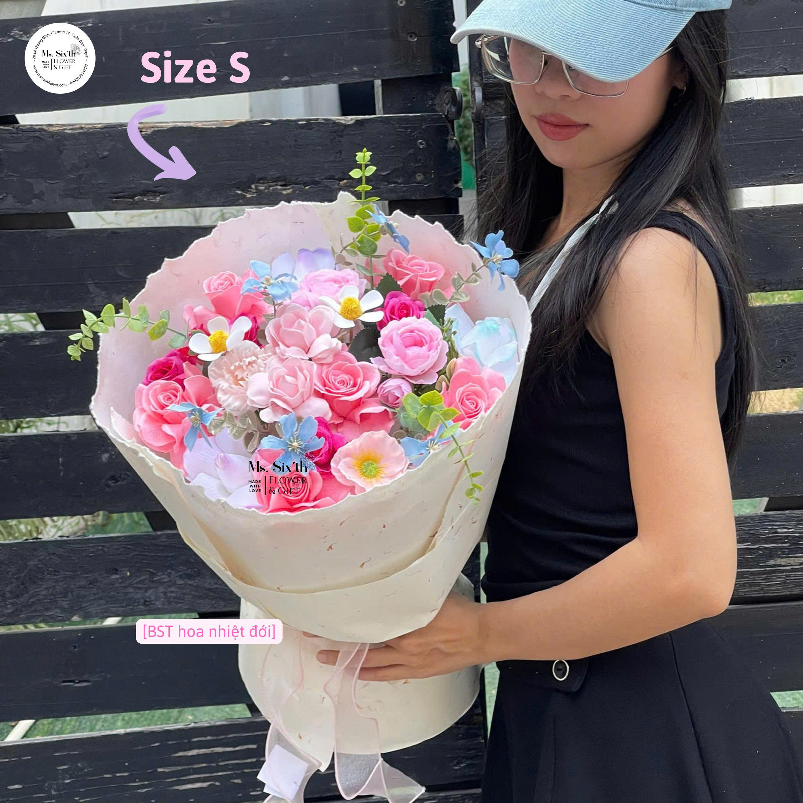 Ảnh 1: Bó hoa nhiệt đới size S