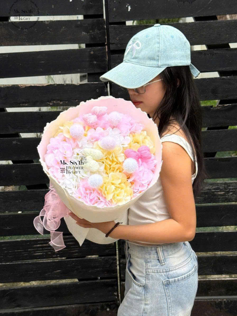 Cẩm Tú Cầu Mix Size S Tone Hồng
