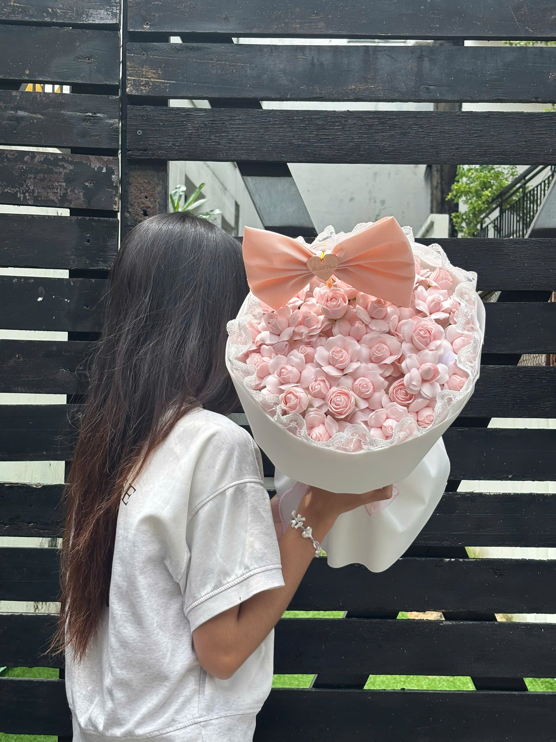 Hoa Hồng Plume Mix Voan Tiểu Thư Size S