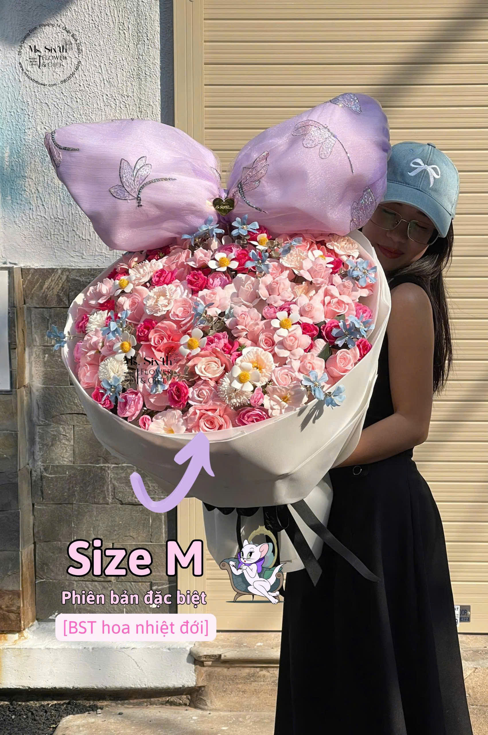 Bó hoa nhiệt đới size M+