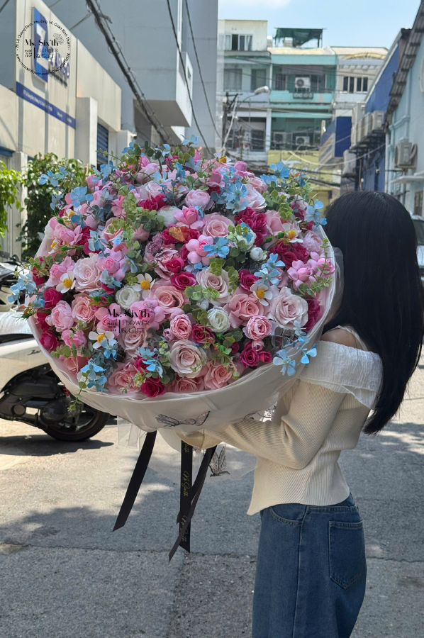 Bó hoa nhiệt đới size L khổng lồ cực xinh tặng nàng