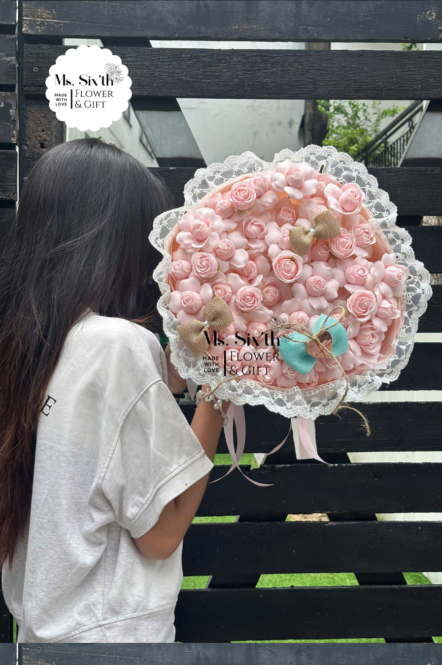 Hoa Hồng Plume Mix Voan Tiểu Thư Size S