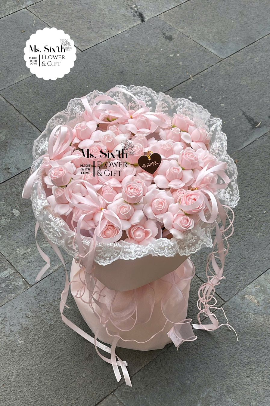 Hoa Hồng Plume Mix Voan Tiểu Thư Size S