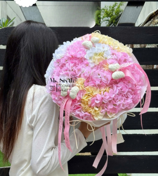 Cẩm Tú Cầu Mix Tone Hồng