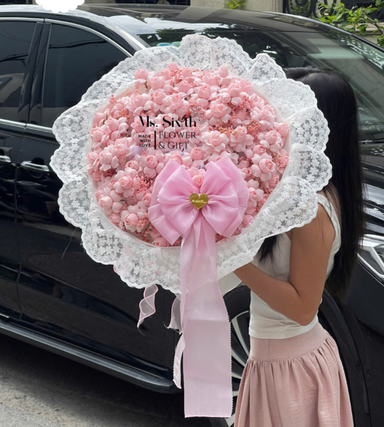 Hoa Hồng Plume Mix Voan Tiểu Thư 110 Bông
