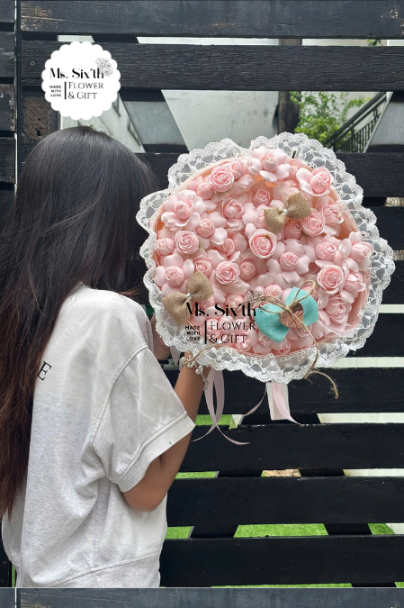 Hoa Hồng Plume Mix Voan Tiểu Thư Size S